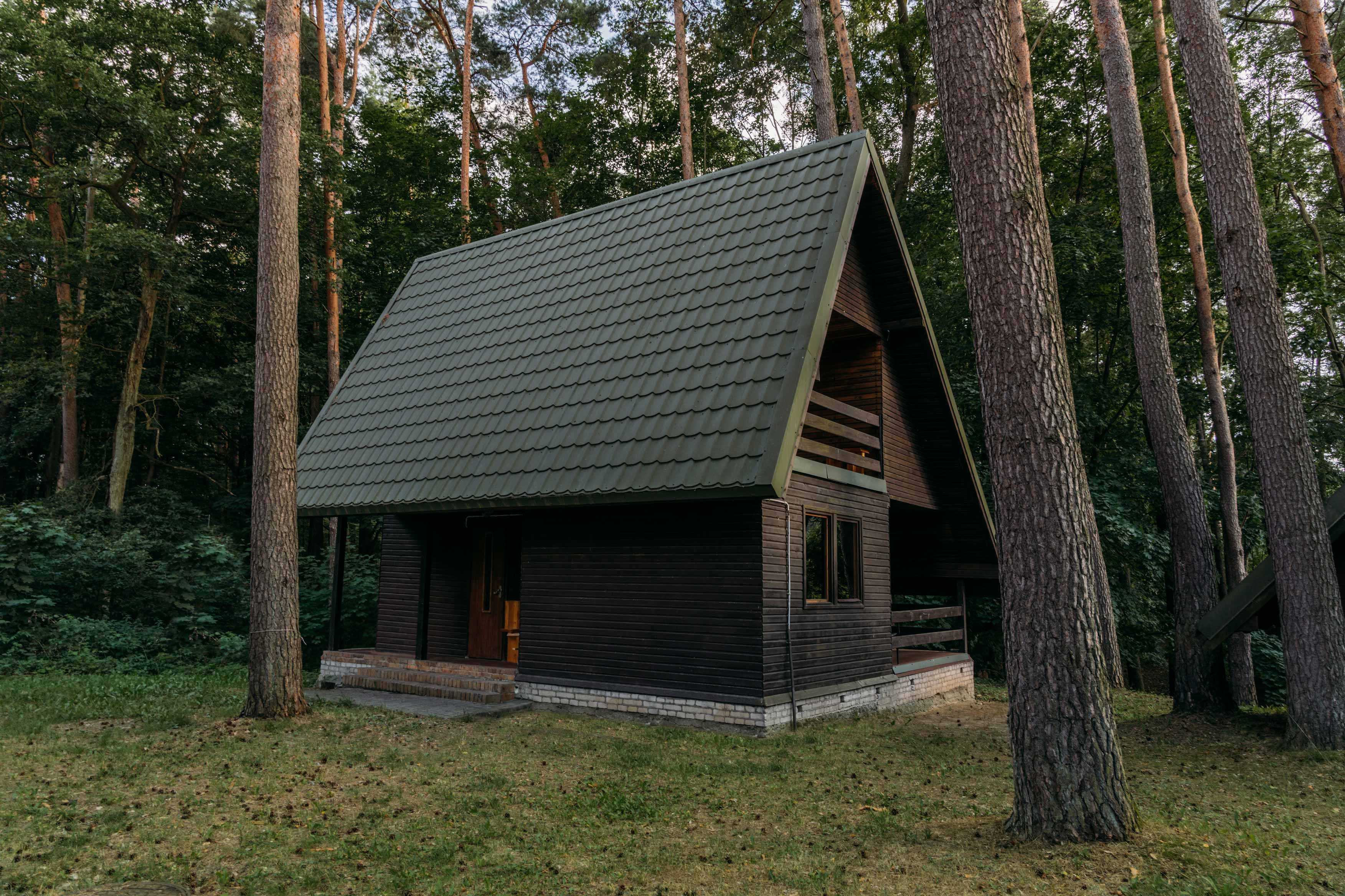 Jabłonkowy Las pavilion on the lake